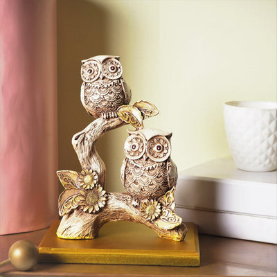 Rustic Owls Perched on a Branch - The Artment