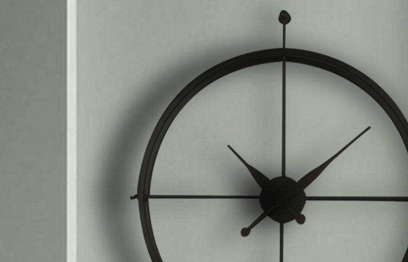 Scarlett Minimalist Wall Clock Black - The Artment