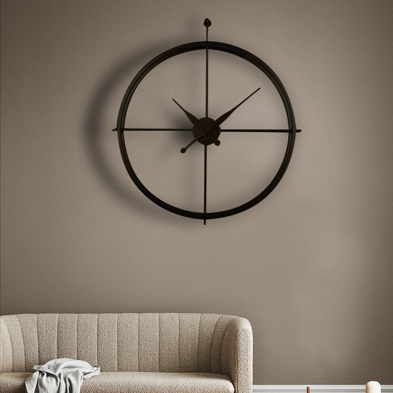 Scarlett Minimalist Wall Clock Black - The Artment