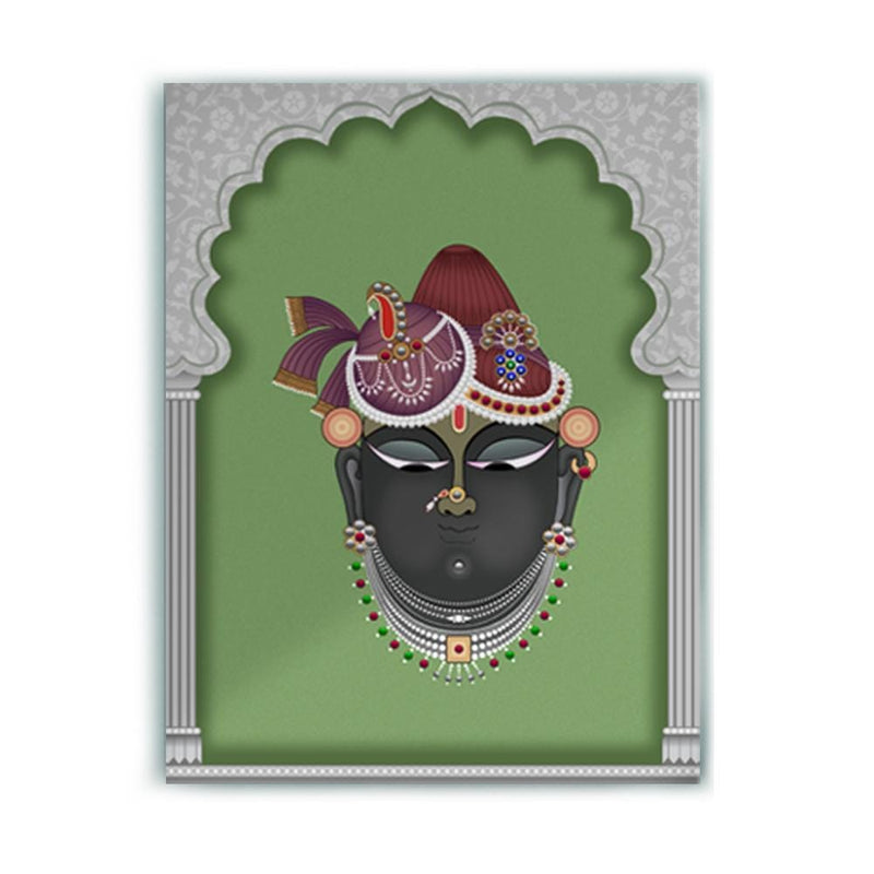 Shreenathji in Gokul with Cows Canvas (Matte Finish) - The Artment