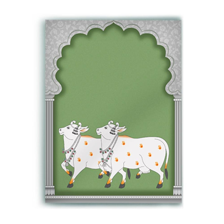 Shreenathji in Gokul with Cows Canvas (Matte Finish) - The Artment