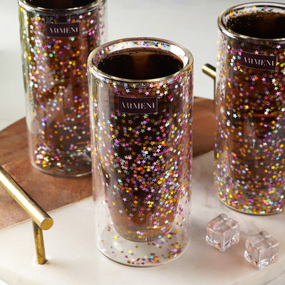 "Sip, Sip Hooray: The Confetti - Filled Double Wall Glass for Your Celebrations!" - The Artment