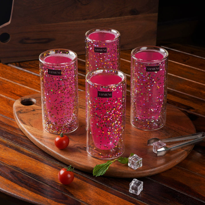 "Sip, Sip Hooray: The Confetti - Filled Double Wall Glass for Your Celebrations!" - The Artment