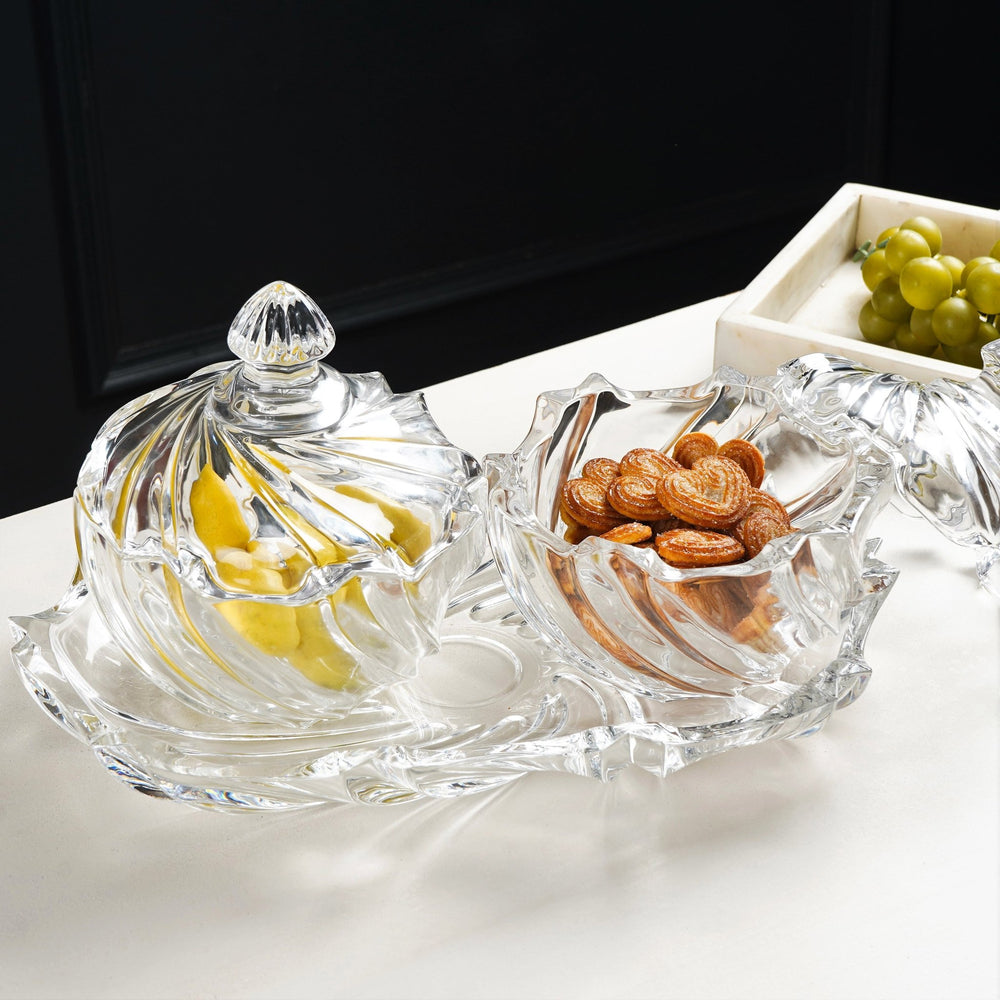 SpiraEnchanté Glass Duo: Artistic Glass Storage (Set of 2) - The Artment