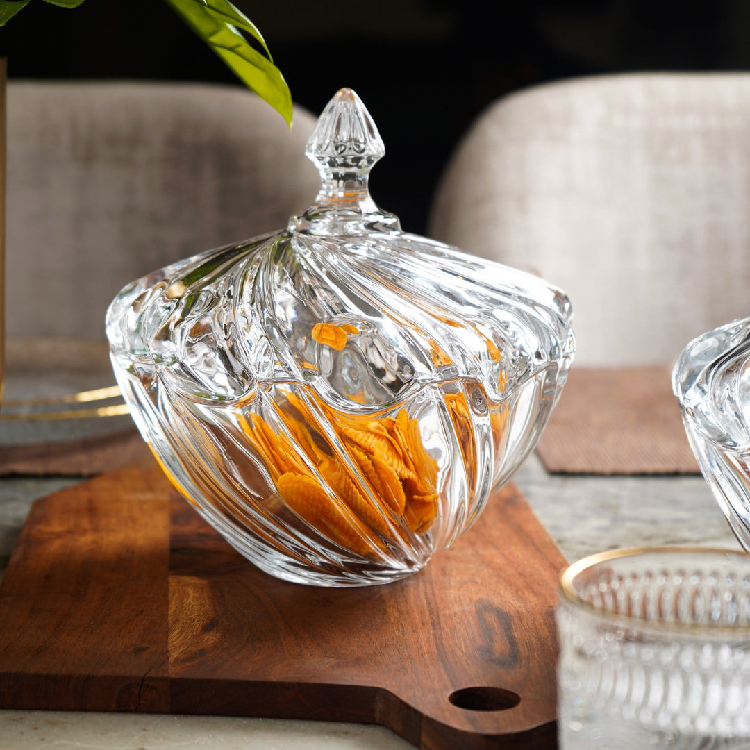 SpiraEnchanté Glass Storage Bowl - The Artment