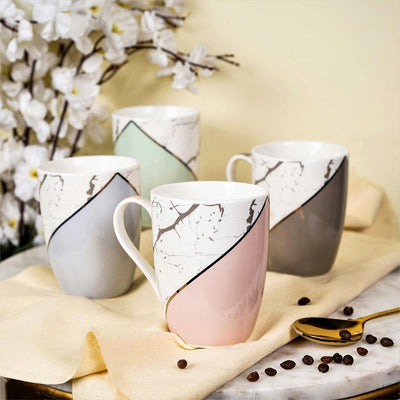 Subtle Pop Cotton Candy Swirl Mugs (Set of 4) - The Artment