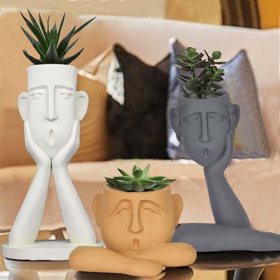 Surprised Faces Planter Set - The Artment