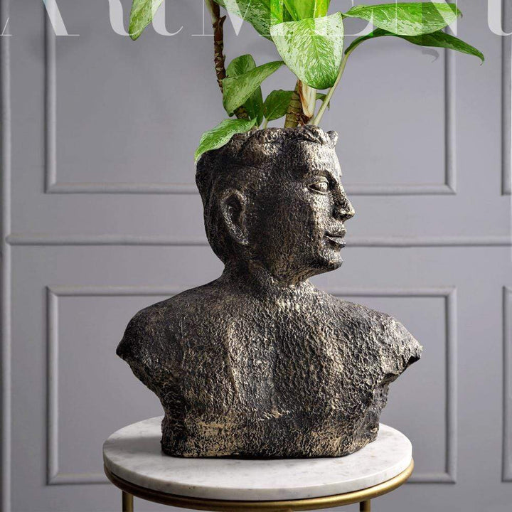 Surreal Bronze Man Table Planter - The Artment