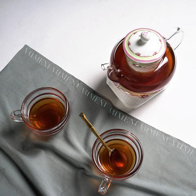 Surreal Double Walled Glass Teapot with Ceramic Stand - The Artment