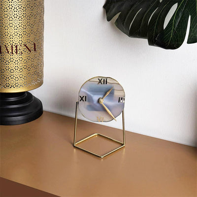 Surreal Molten Crystal Agate Table Clock - The Artment