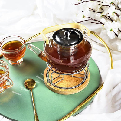 Surreal Walled Tea Pot with Bamboo Stand - The Artment