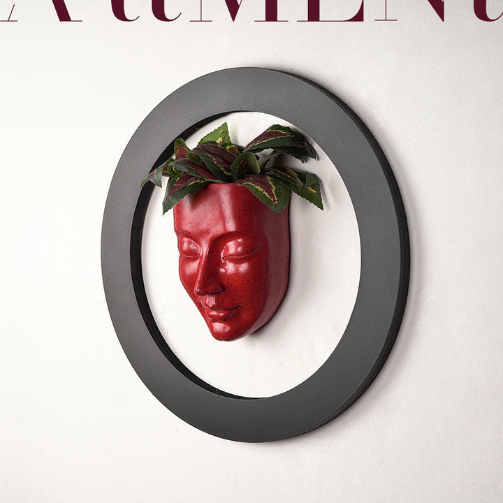 Surrealism Meditative Face Planter Wall Decor - The Artment