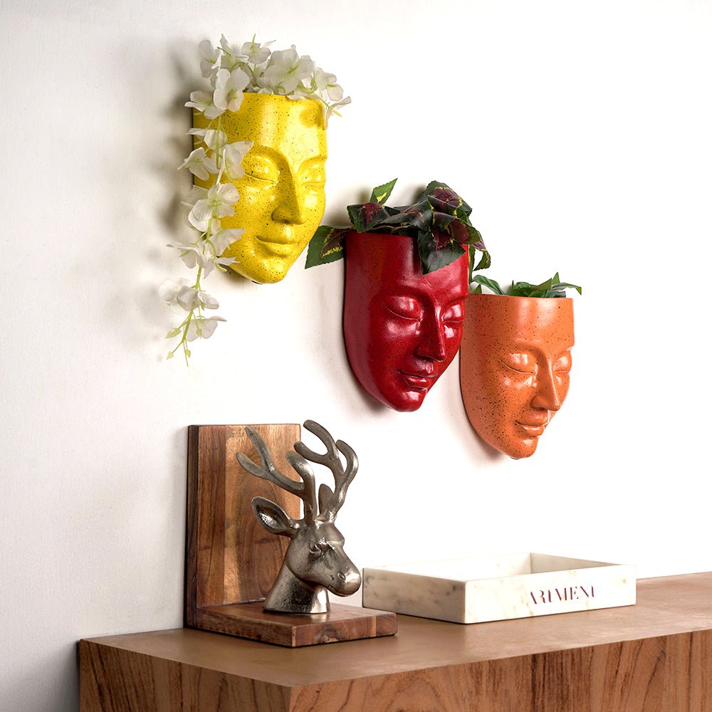 Surrealism Meditative Face Planter Wall Decor - The Artment