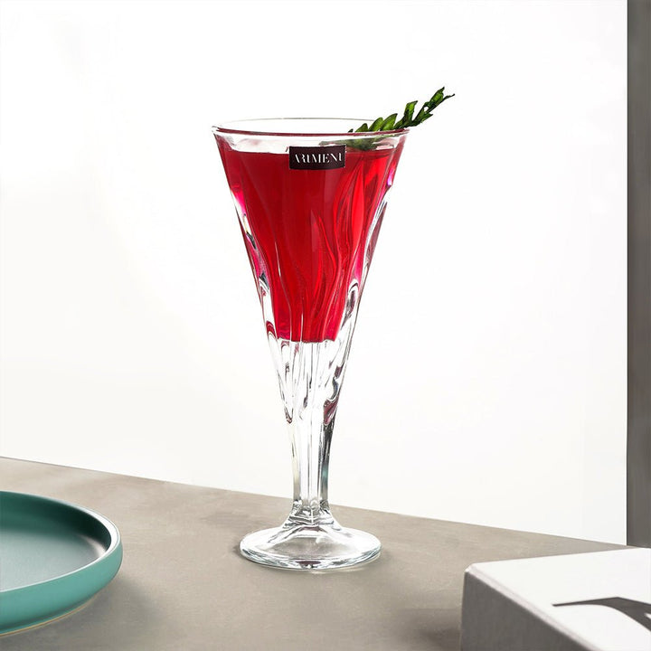 Swirly Crystal Wine Glasses - The Artment