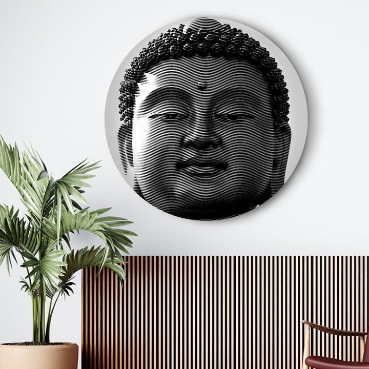 Tranquil Eyes of Buddha Canvas (Matte Finish) - The Artment