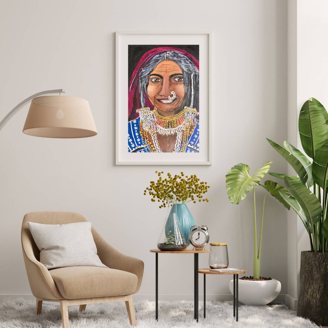 Tribal woman in Element Canvas (Matte Finish) - The Artment