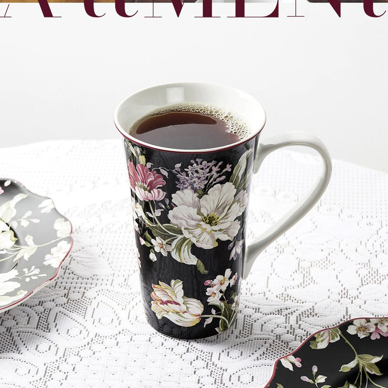 Victorian Floral Printed Ceramic Coffee Mug - The Artment