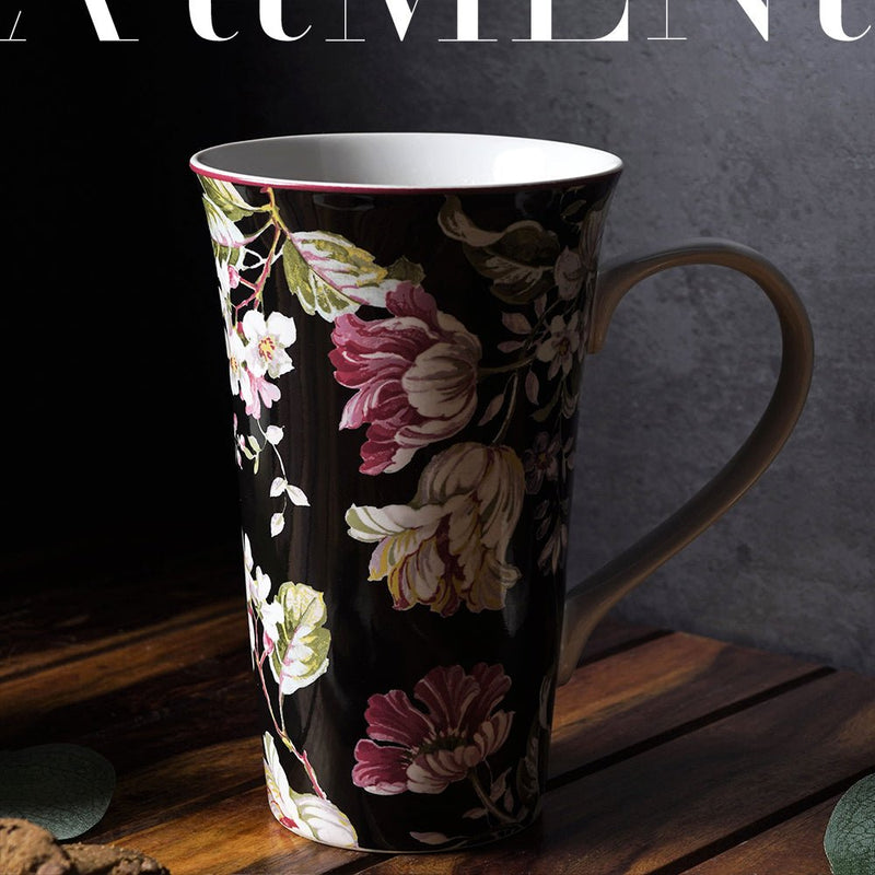 Victorian Floral Printed Ceramic Coffee Mug - The Artment