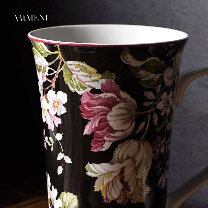 Victorian Floral Printed Ceramic Coffee Mug - The Artment