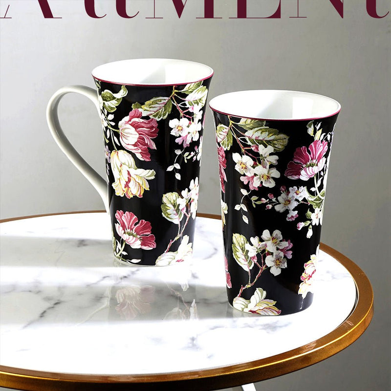 Victorian Floral Printed Ceramic Coffee Mug - The Artment