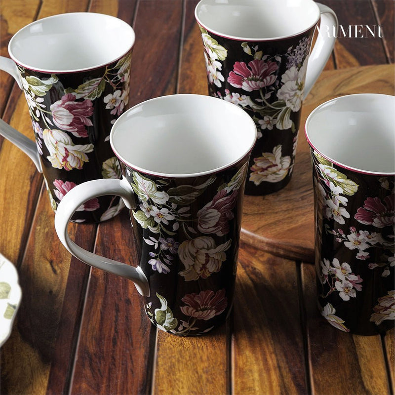 Victorian Floral Printed Ceramic Coffee Mug - The Artment