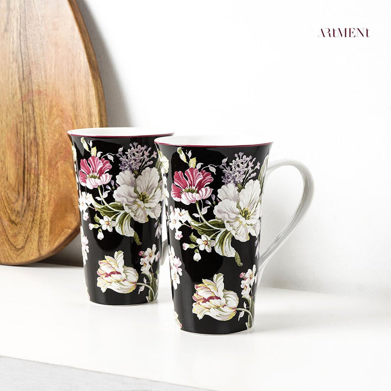 Victorian Floral Printed Ceramic Coffee Mug - The Artment