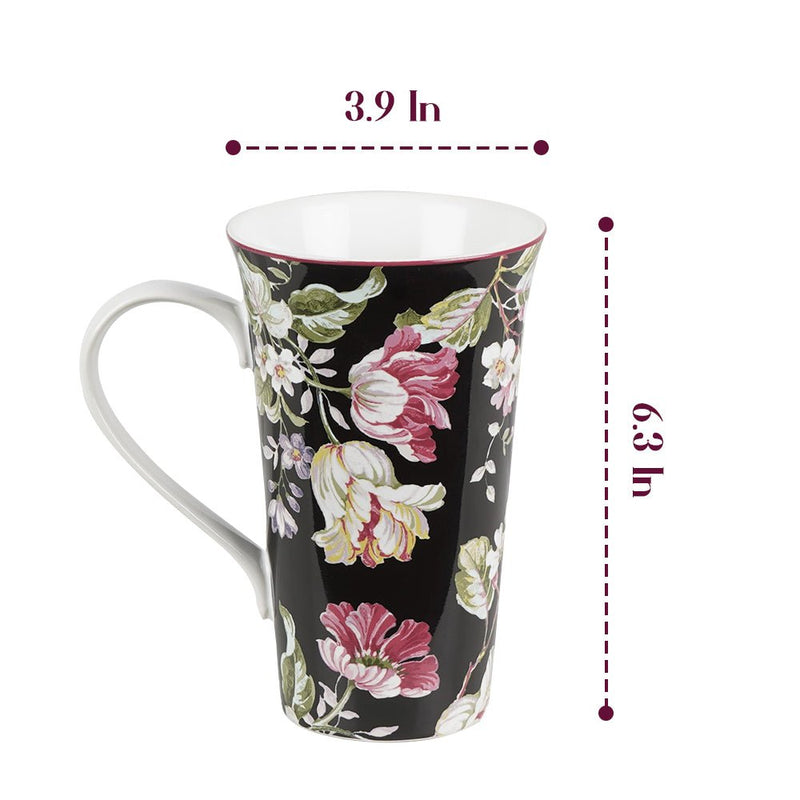 Victorian Floral Printed Ceramic Coffee Mug - The Artment