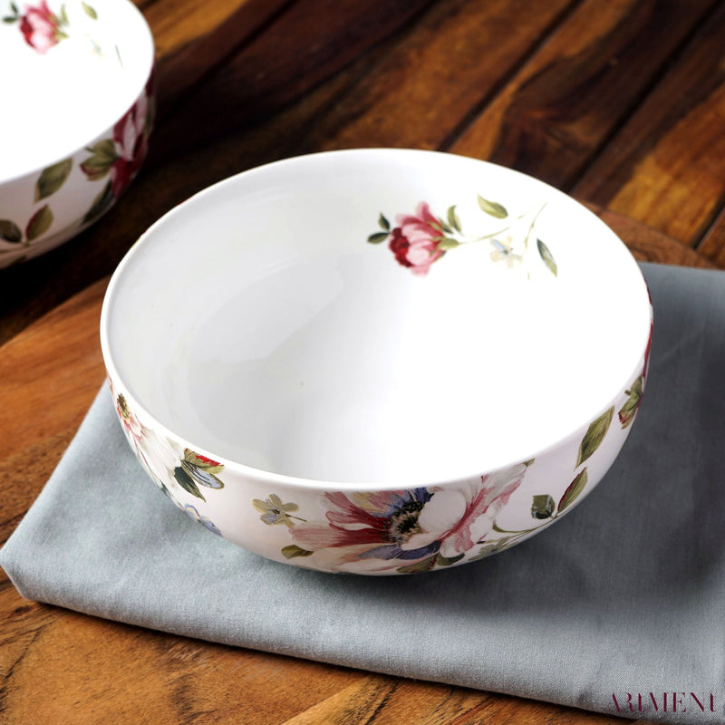 Victorian White Floral Complete Dinner Set (20 Pc Set) - The Artment