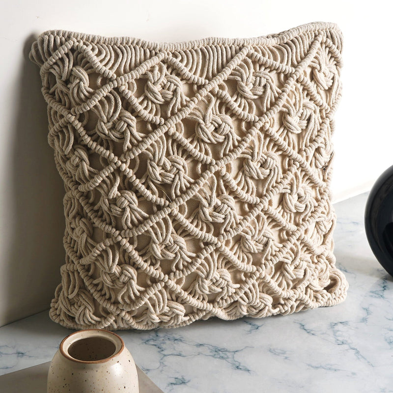 WanderWeft Boho Macrame Cushion Covers - The Artment