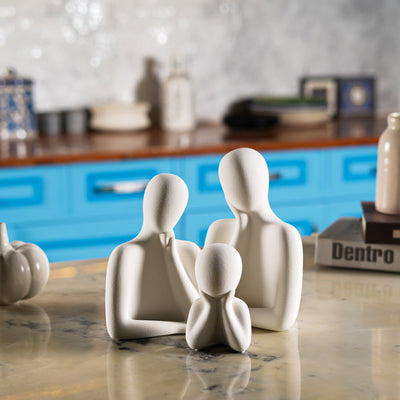 Wholeness Trio: Embracing Family Sculpture (Set of 3) - The Artment