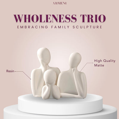 Wholeness Trio: Embracing Family Sculpture (Set of 3) - The Artment