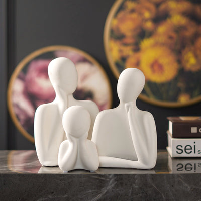 Wholeness Trio Embracing Family Sculpture (Set of 3) Gift Box - The Artment