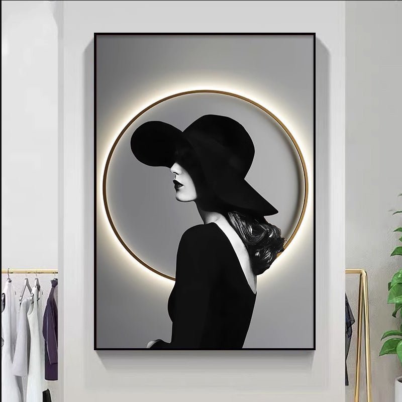 WOMEN IN HAT WALL PAINTING - The Artment