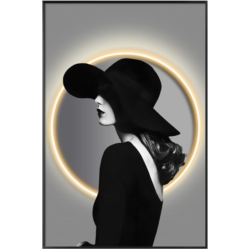 WOMEN IN HAT WALL PAINTING - The Artment