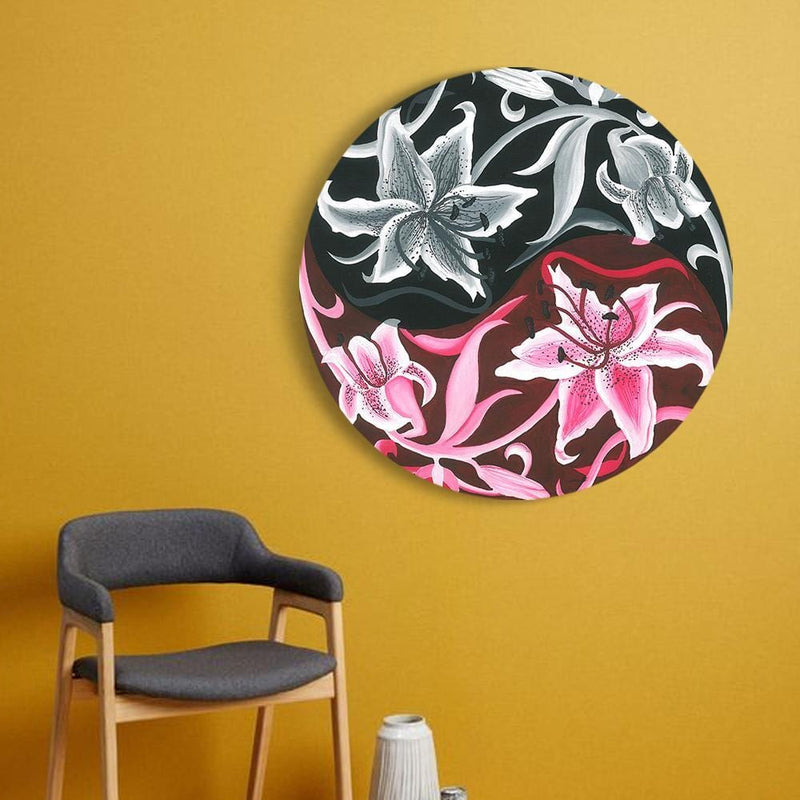 Yin and Yang Lily Canvas (Matte Finish) - The Artment