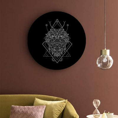Black and White Geometry Zodiac Canvases - Leo - The Artment