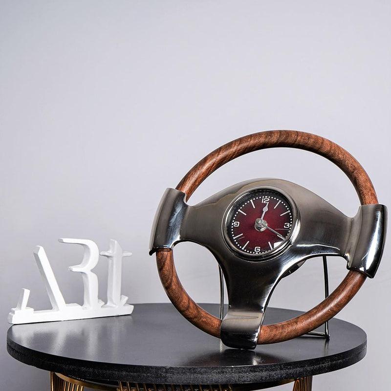 Surreal Steering Wheel Table Clock
