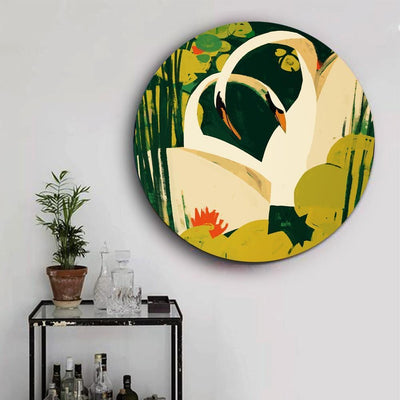 Pair of Mute Swans Canvas - The Artment