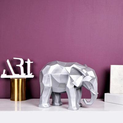 Modern Art Geometric Elephant Accent