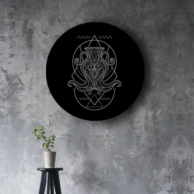 Black and White Geometry Zodiac Canvases - Aquarius - The Artment