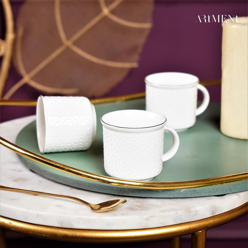 Minimalist Basic White Tea Cups Set - The Artment