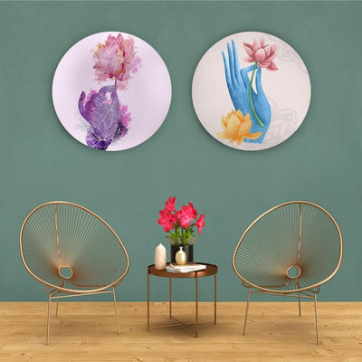 Lively Lotus and Colors Canvas (Matte Finish)