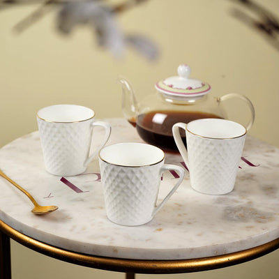 Minimalist White Funnel Tea Cups (Set of 6) - The Artment