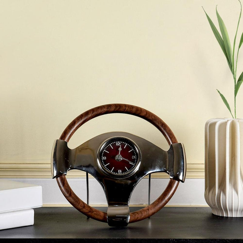Surreal Steering Wheel Table Clock