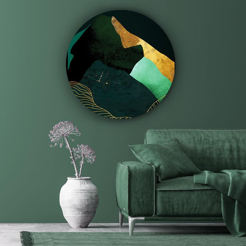 Mysterious Emerald Green Landscape Canvas - The Artment