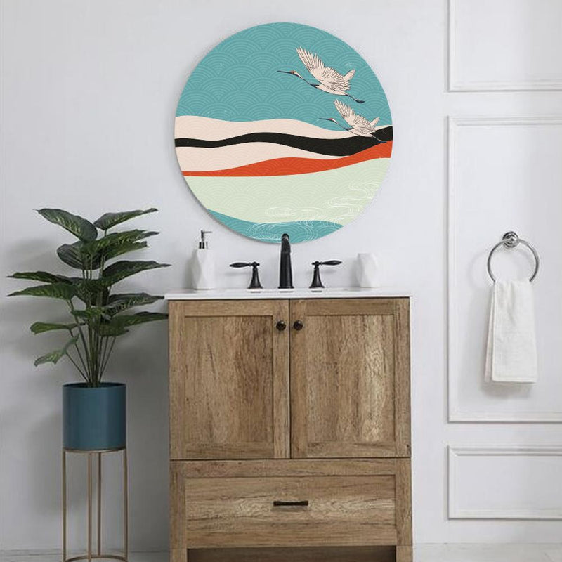 Swans in Flight Canvas - The Artment