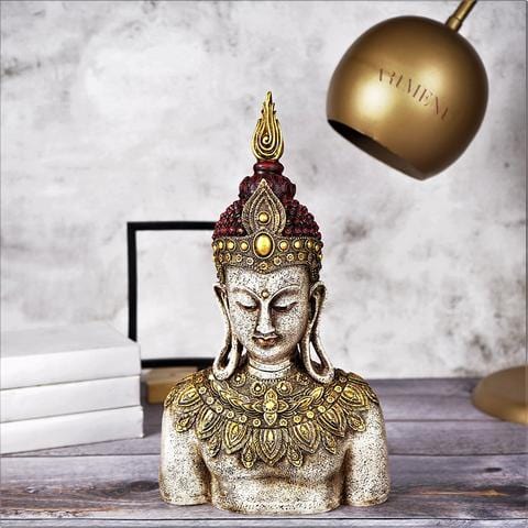 Rustic Bejeweled Divine Buddha Table Accent