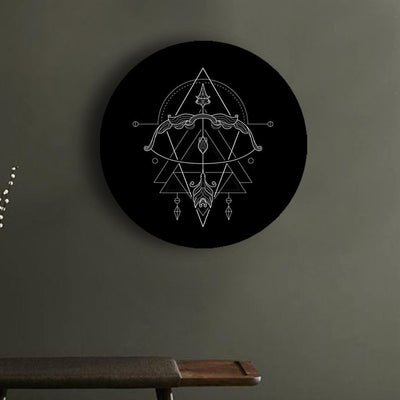 Black and White Geometry Zodiac Canvases - Sagittarius - The Artment