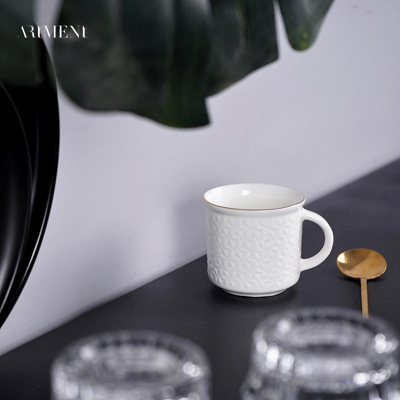 Minimalist Basic White Tea Cups Set - The Artment