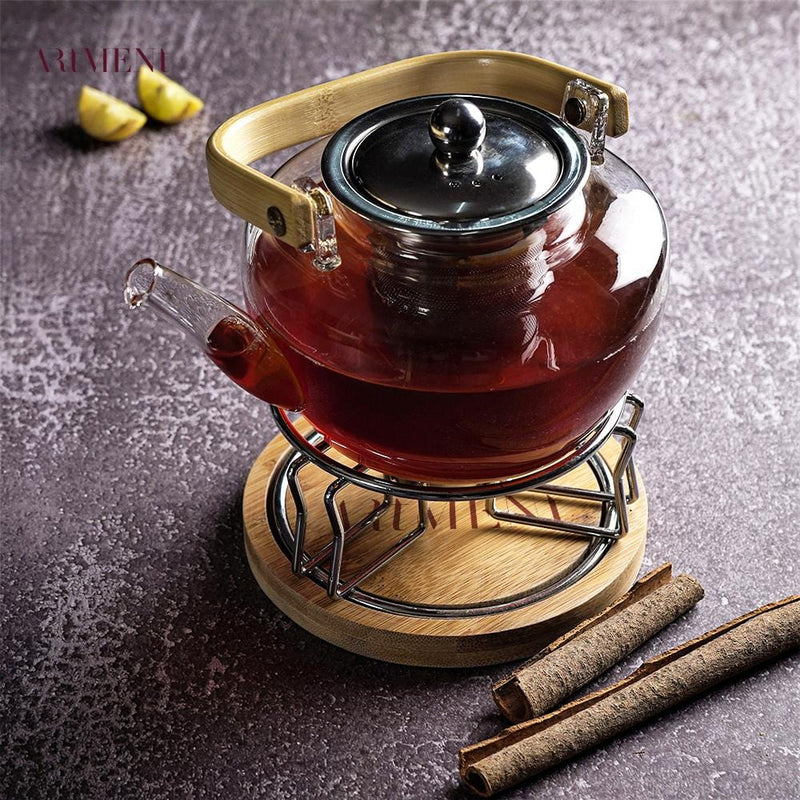 Surreal Walled Tea Pot with Bamboo Stand - The Artment
